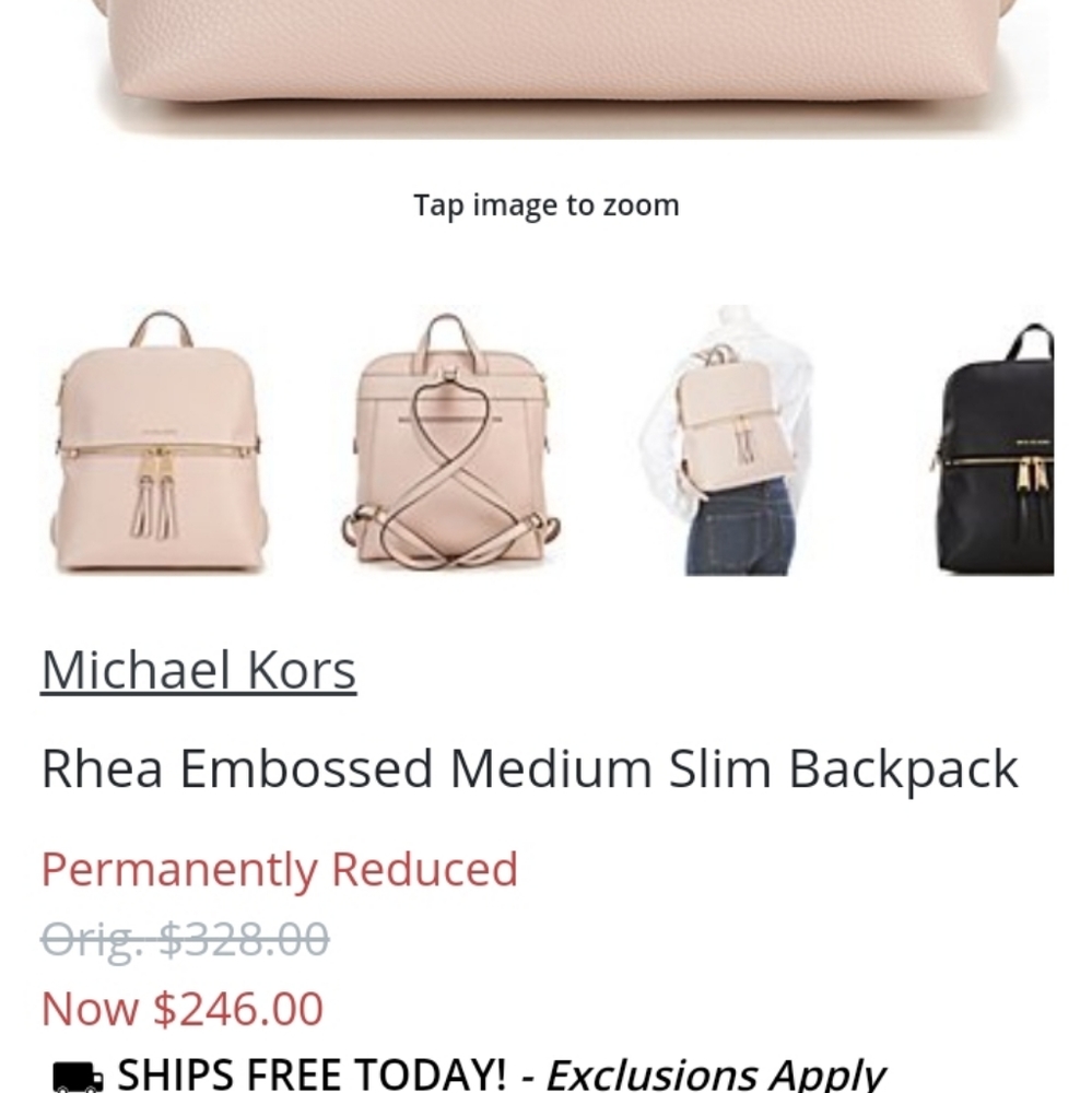 Michael Kors Pink Backpack